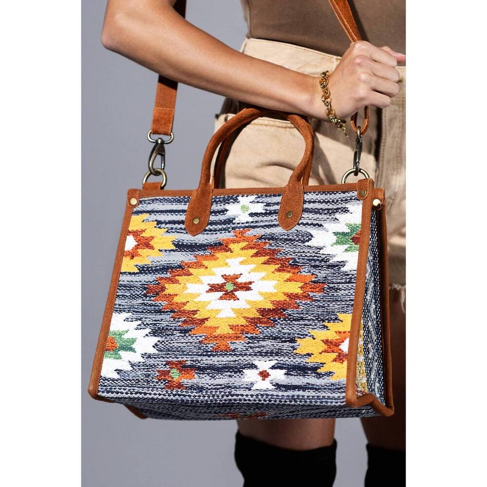 NEW URBANISTA handwoven cotton tote bag in denim